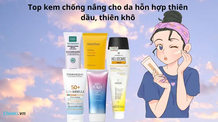 Top Kem Chống Nắng Cho Da Khô