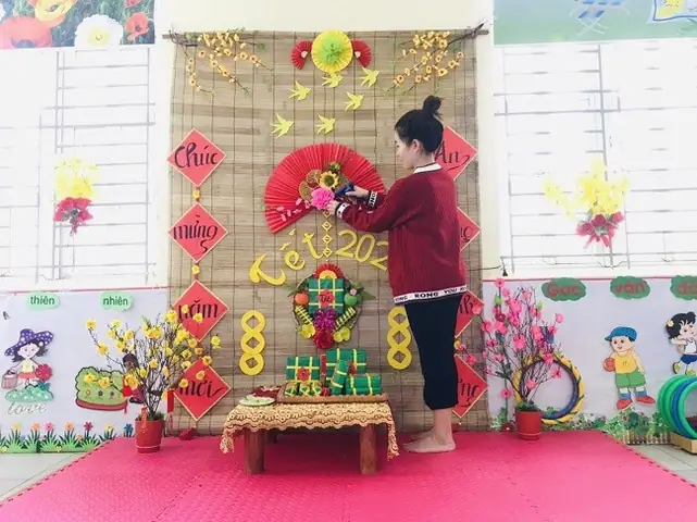 Trang Trí Tết Lớp Học Mầm Non