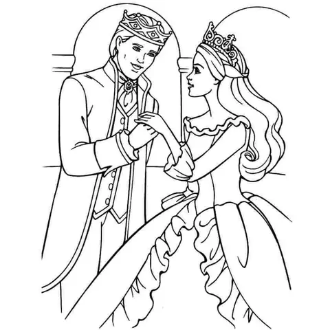 Tranh Tô Màu Hoàng Tử Công Chúa