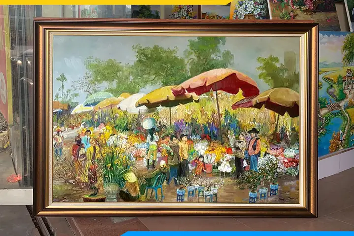 Tranh Ve Cho Hoa Ngay Tet