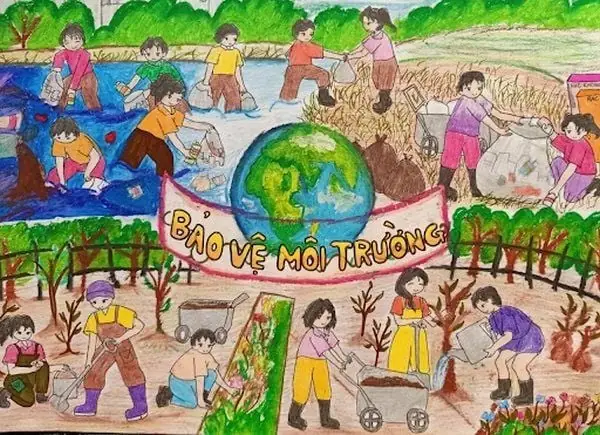 Tranh Vẽ Về Môi Trường Xanh Sạch Đẹp