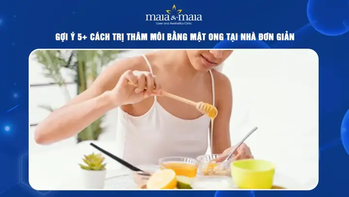 Trị Thâm Môi Bằng Mật Ong