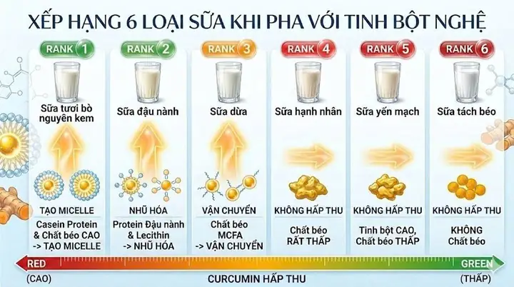 Uong Tinh Bot Nghe Voi Sua
