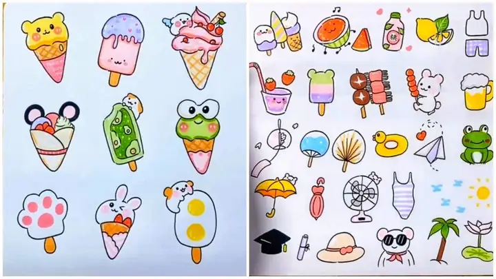 Vẽ Đồ Ăn Vặt Dễ Thương