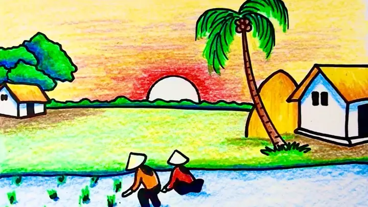 Vẽ Tranh Đề Tài Cuộc Sống Quanh Em Ngày Tết