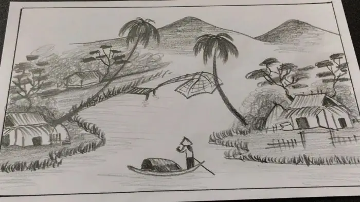 Vẽ Tranh Quê Hương Bằng Bút Chì