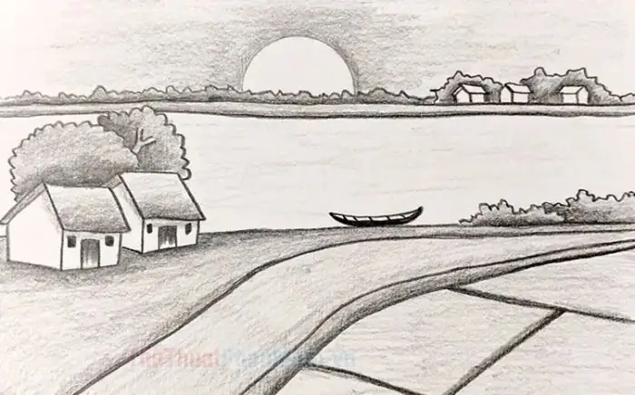 Vẽ Tranh Quê Hương Bằng Bút Chì