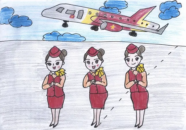 Vẽ Ước Mơ Làm Tiếp Viên Hàng Không