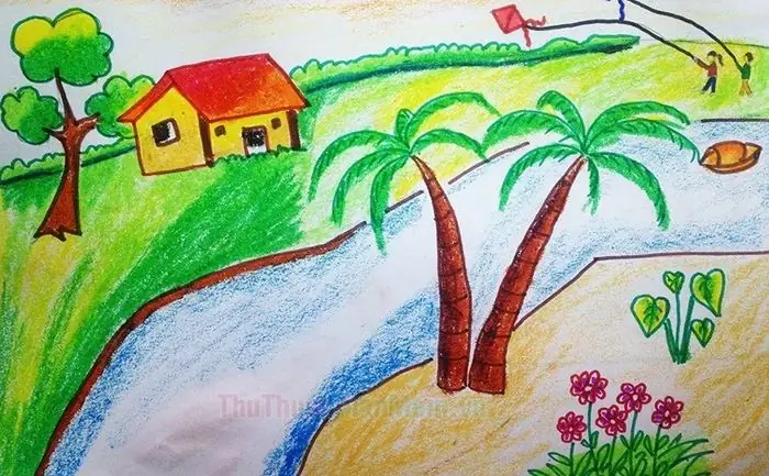 Vẽ Về Quê Hương Đơn Giản