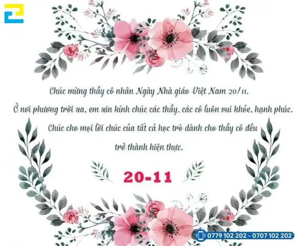 Viết Thiệp 20 11 Tặng Thầy Giáo