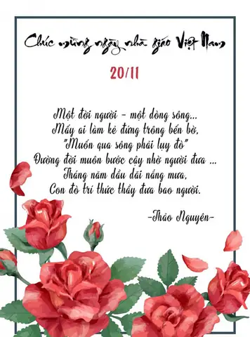 Viết Thiệp 20 11 Tặng Thầy Giáo
