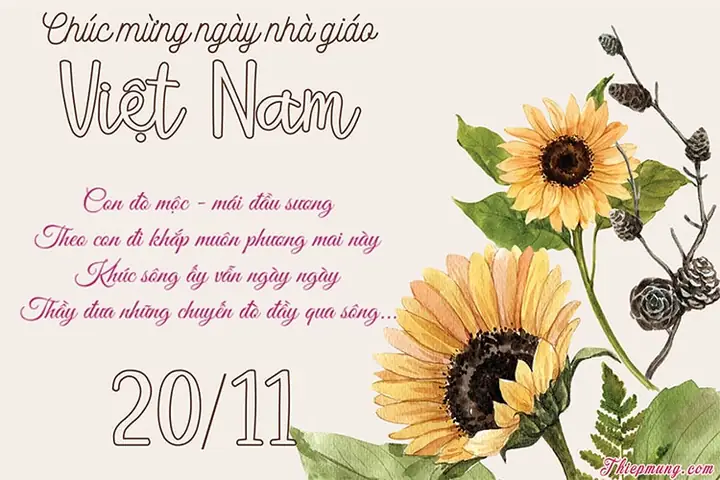 Viết Thiệp 20 11 Tặng Thầy Giáo