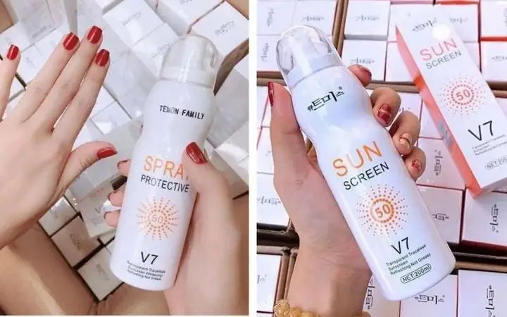 Xịt Chống Nắng Spray V7 Review