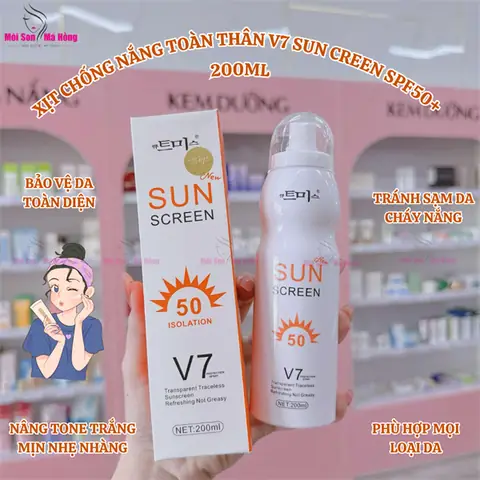 Xịt Chống Nắng Spray V7 Review