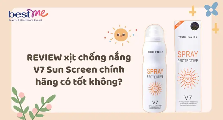 Xịt Chống Nắng Spray V7 Review