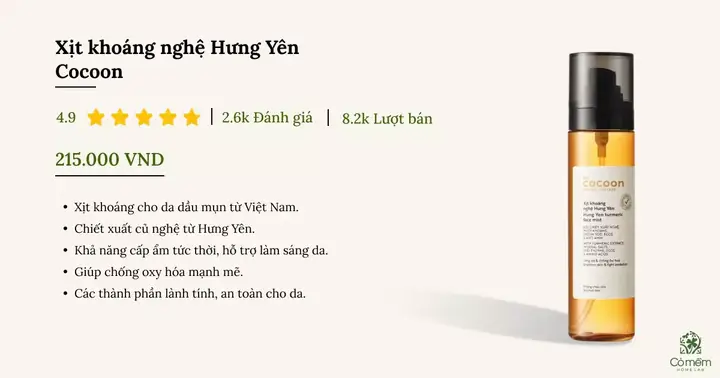 Xịt Khoáng Cho Da Dầu Mụn Nhạy Cảm
